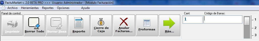 Panel Facturación Panel Facturación